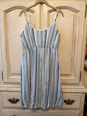 Blue & White Striped Sundress